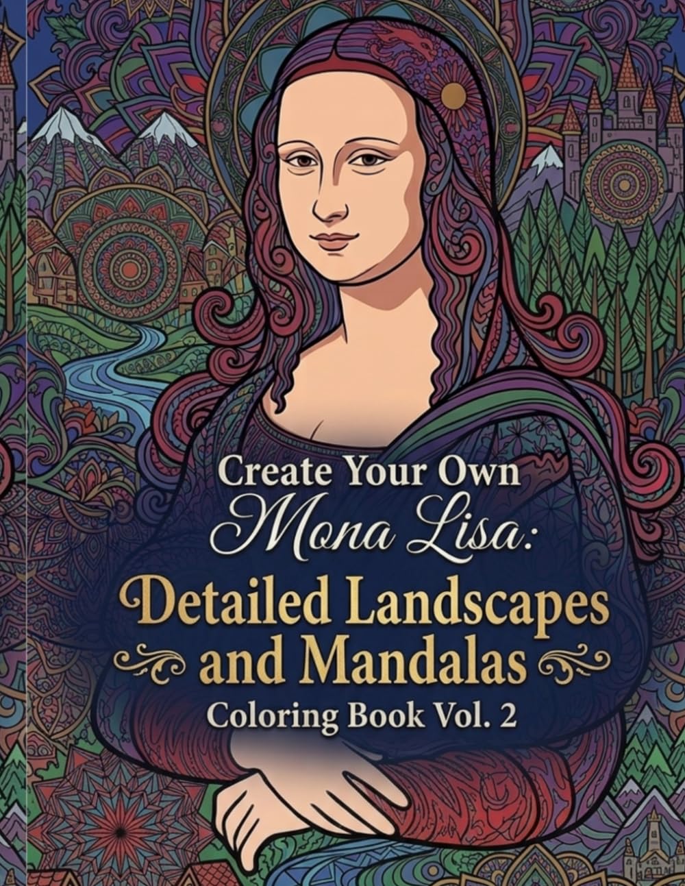Create Your Own Mona Lisa: Detailed Landscapes and Mandalas: Coloring Book Vol.2