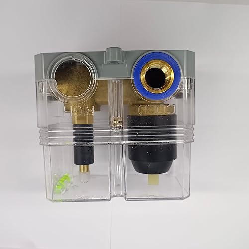 KES Cuerpo de válvula de equilibrio de presión de mezcla de baño dos funciones para cabezal de ducha y bañera negro mate, LB6203-BK