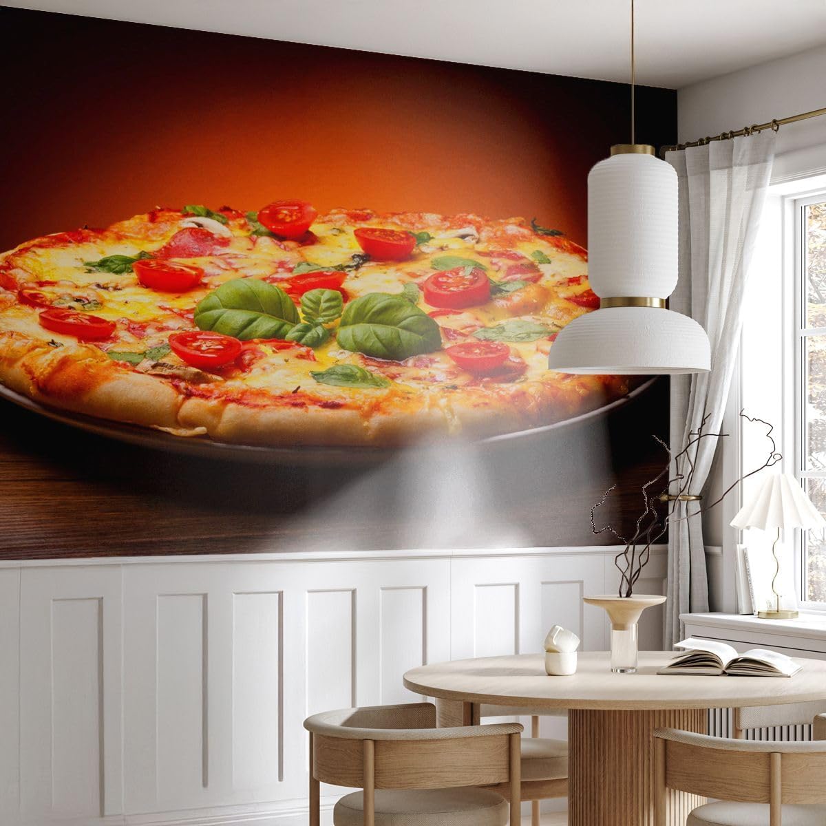 Papier Peint Panoramique Pizza 450x315 cm XXL Intissé pour Restaurant