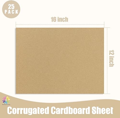 Miniatura 61 de Mat Board Center, paquete de 25 hojas de cartón corrugado de 6 x 9, 1/8 de pulgada de grosor, insertos de cartón plano para correo, embalaje