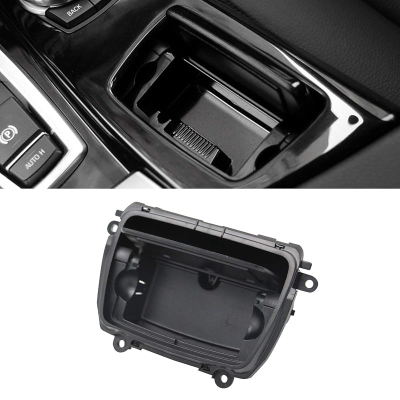 Tampa de Reposição do Cinzeiro do Console Central Jaronx para BMW Série 5 F10/F11, ABS Preta – Código 51169206347