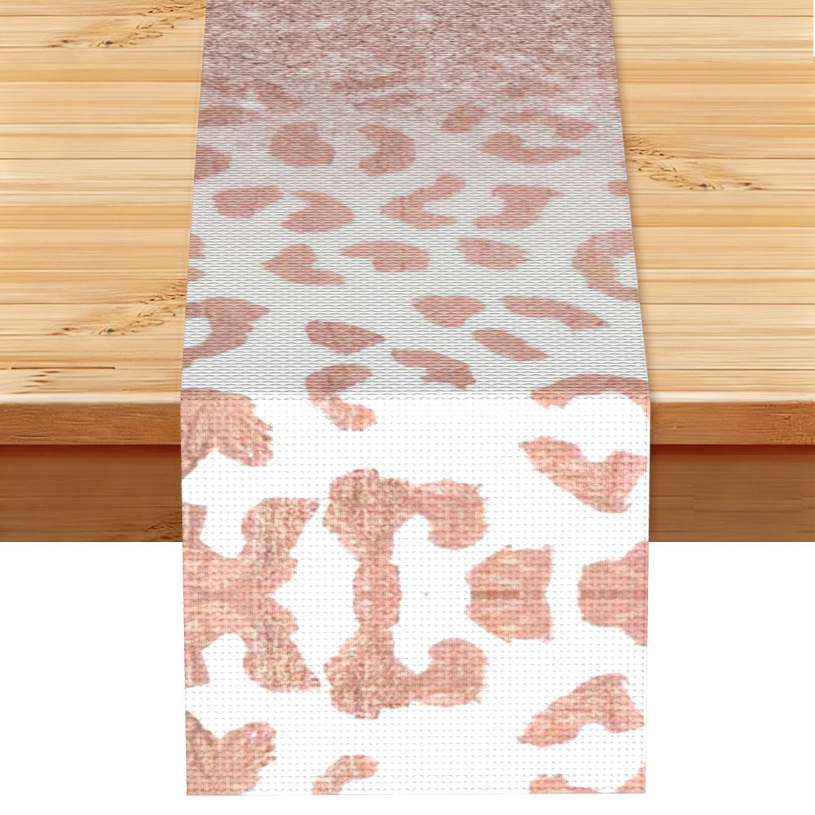Aacxzff Black Linen Rose Gold Glitter Print Table Runner For Everyday Use,Special Occasions,Wedding Birthday Home Decor