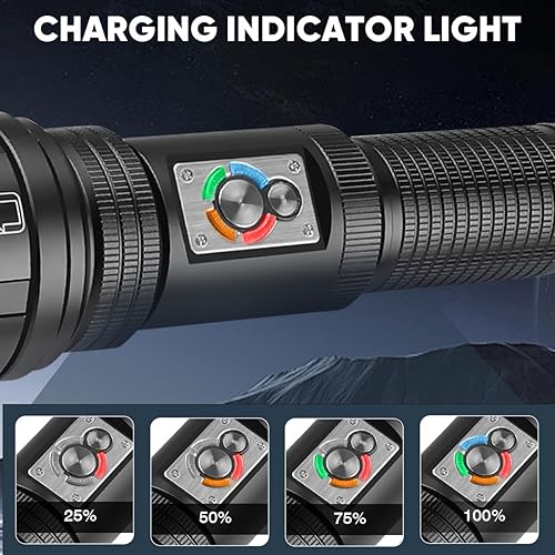 Miniatura 3 de Linterna LED súper brillante de 3000 lm con luz COB, linterna de mano recargable, múltiples modos, impermeable IP65, carga USB-C, perfecta para