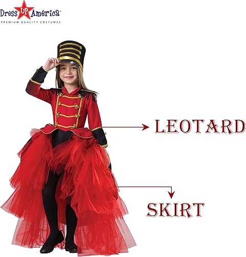 Miniatura 2 de Dress Up America Disfraz de banda de Majorette, disfraz de cascanueces para niñas, uniforme de soldado de juguete para niños