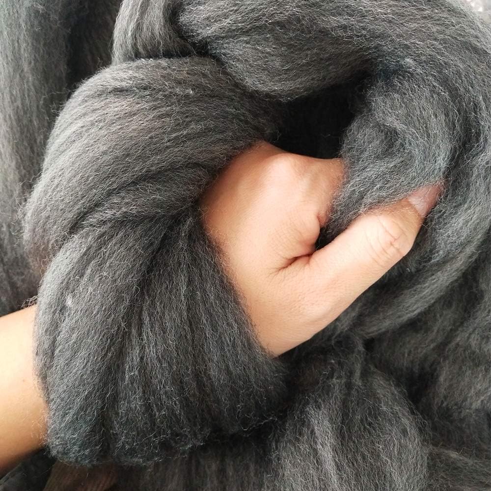 Big Chunky Yarn Super Bulky Roving Yarn Roving Extreme Arm Knitting, Chunky Giant Knit Throw Handmade Bulky Knitting Yarn Blanket Decor Super Large Bedroom Pet Bed Chair Sofa Yoga Mat Rug
