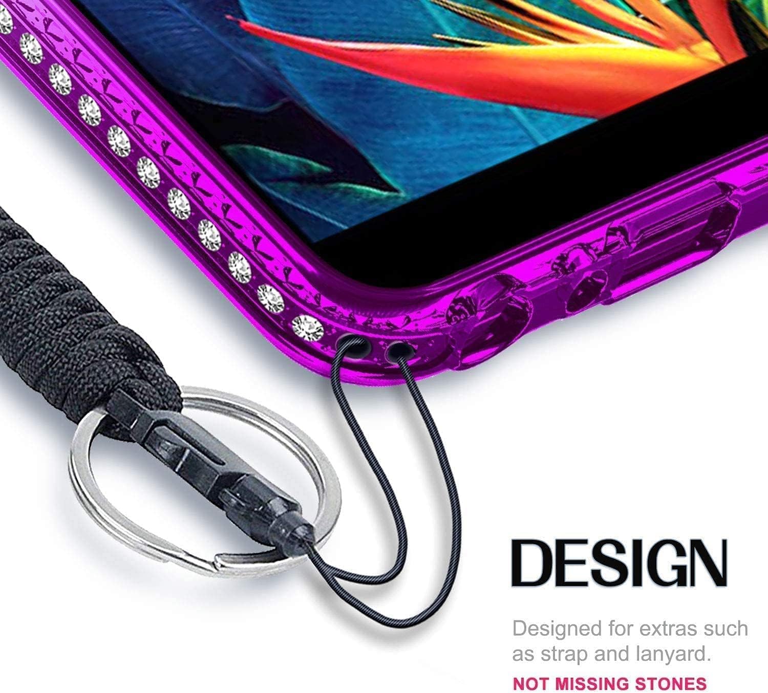 NGB Designed for iPhone 16 Pro-Max Case, Aqua/Purple | Glitter Liquid Sparkle Cute Cover for Women Girls Kids | with Tempered Glass Screen Protector & Ring Holder & Wrist Strap - Image 8