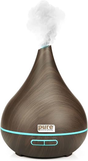 Pure Source India Ultrasonic Humidifier &amp; Essential Oil Aroma Diffuser with Cool Mist, 7 Color Changing Led Light for Hom