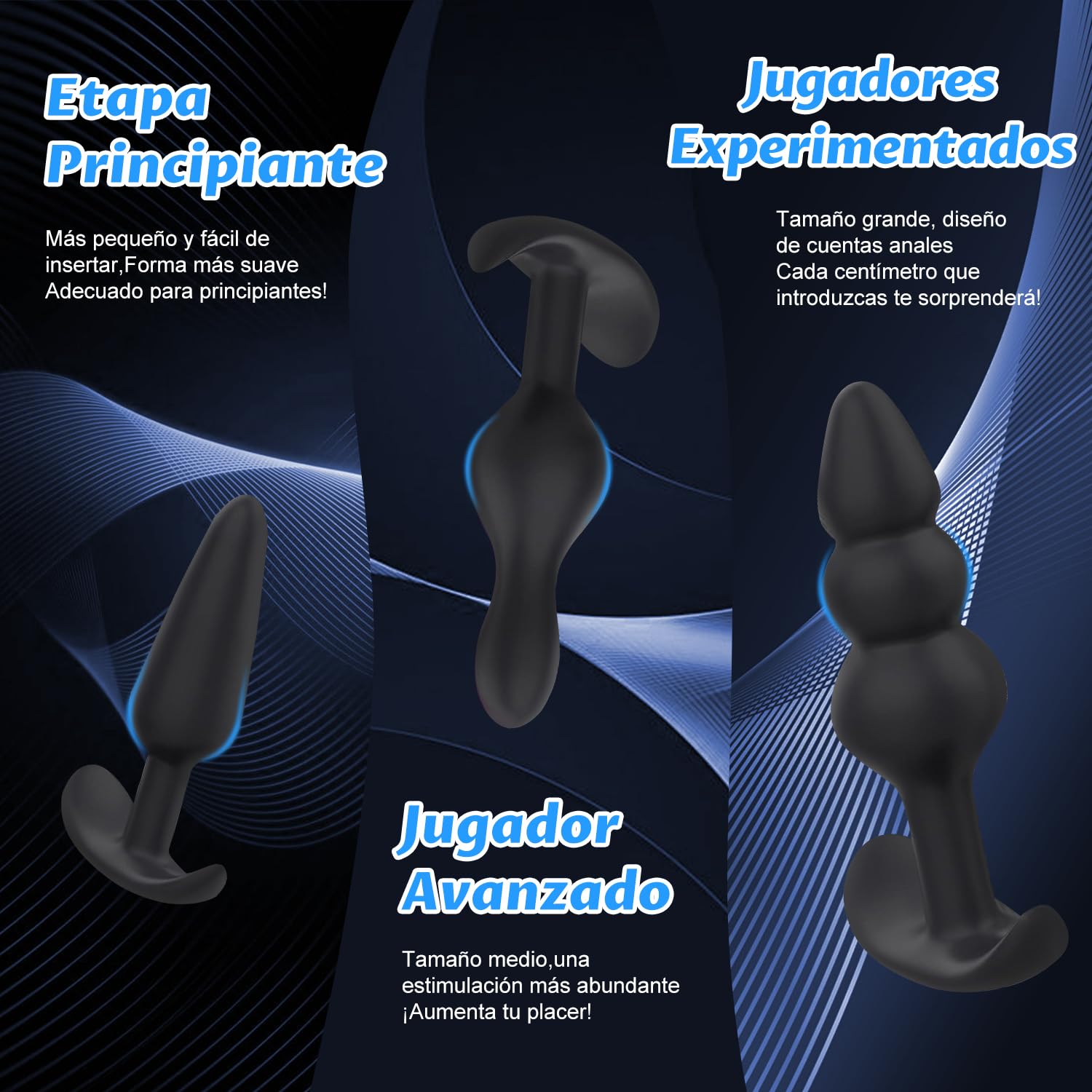3PCS Plug Anal Silicona Juguetes Sexuales Butt Plug Anales Mujer Hombr...