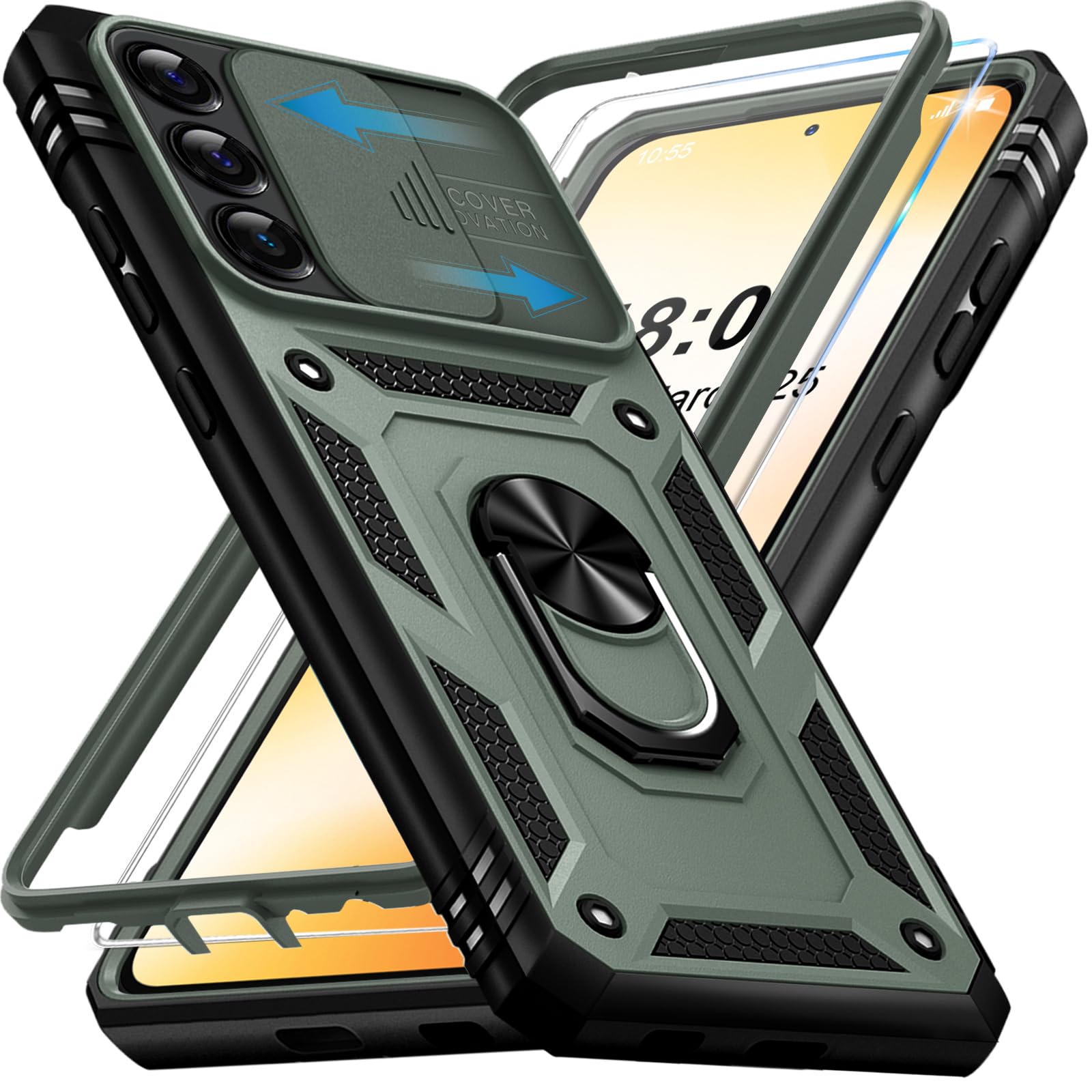Coque Samsung S25 Plus Giyer avec protection écran et objectif vert - 8