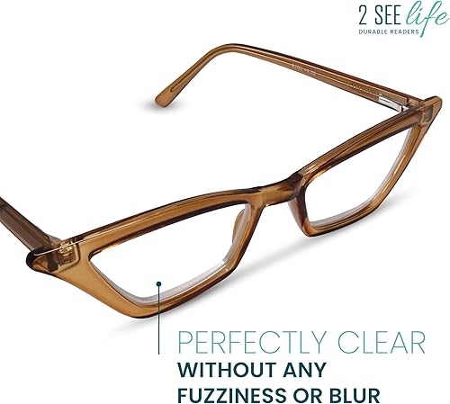 Miniatura 2 de Lentes de lectura con diseño de ojo de gato para mujer con aspecto elegante y alta visión, lectores sólidos y resistentes para mujeres, cómodos para