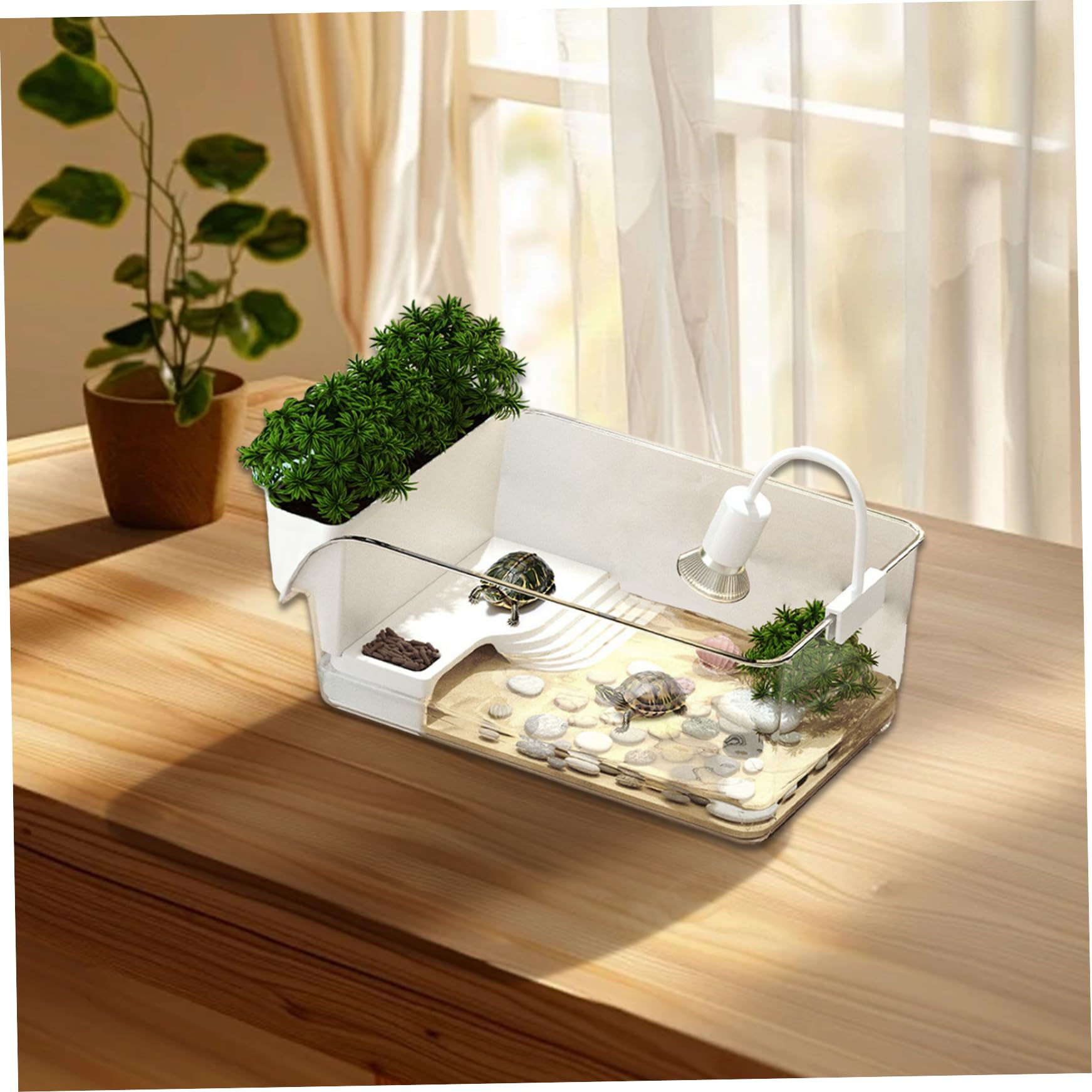 Aquarium, kit Complet d'habitat pour Tortues avec Zone Multifonction et Filtre à Eau pour Tortues et Animaux Aquatiques Aquarium pour Poissons pour pour