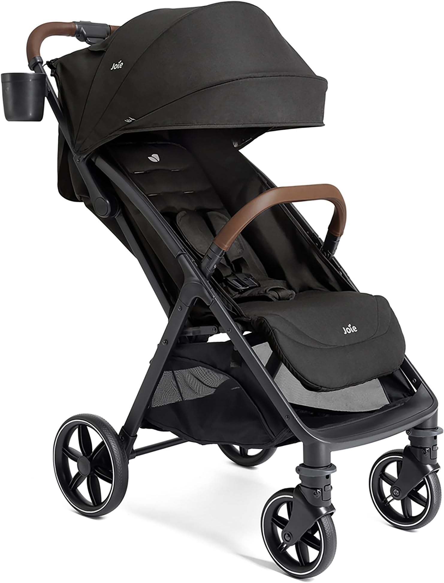 Nutmeg Compact Travel Stroller – Lightweight, with One-Hand Fold, Multi-Position Recline – Newborn to Toddler Travel-Friendly Design (Shale)