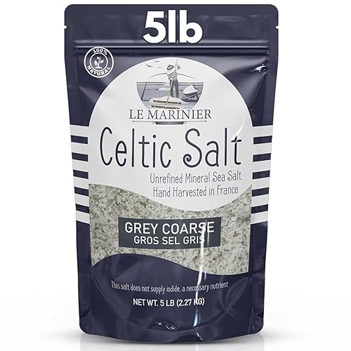 Vista 12 de Le Marinier Sal celta orgánica gris gruesa, 1.1 lb - 18 onzas, paquete de 2. Sal marina francesa sin refinar rica en minerales 100% natural