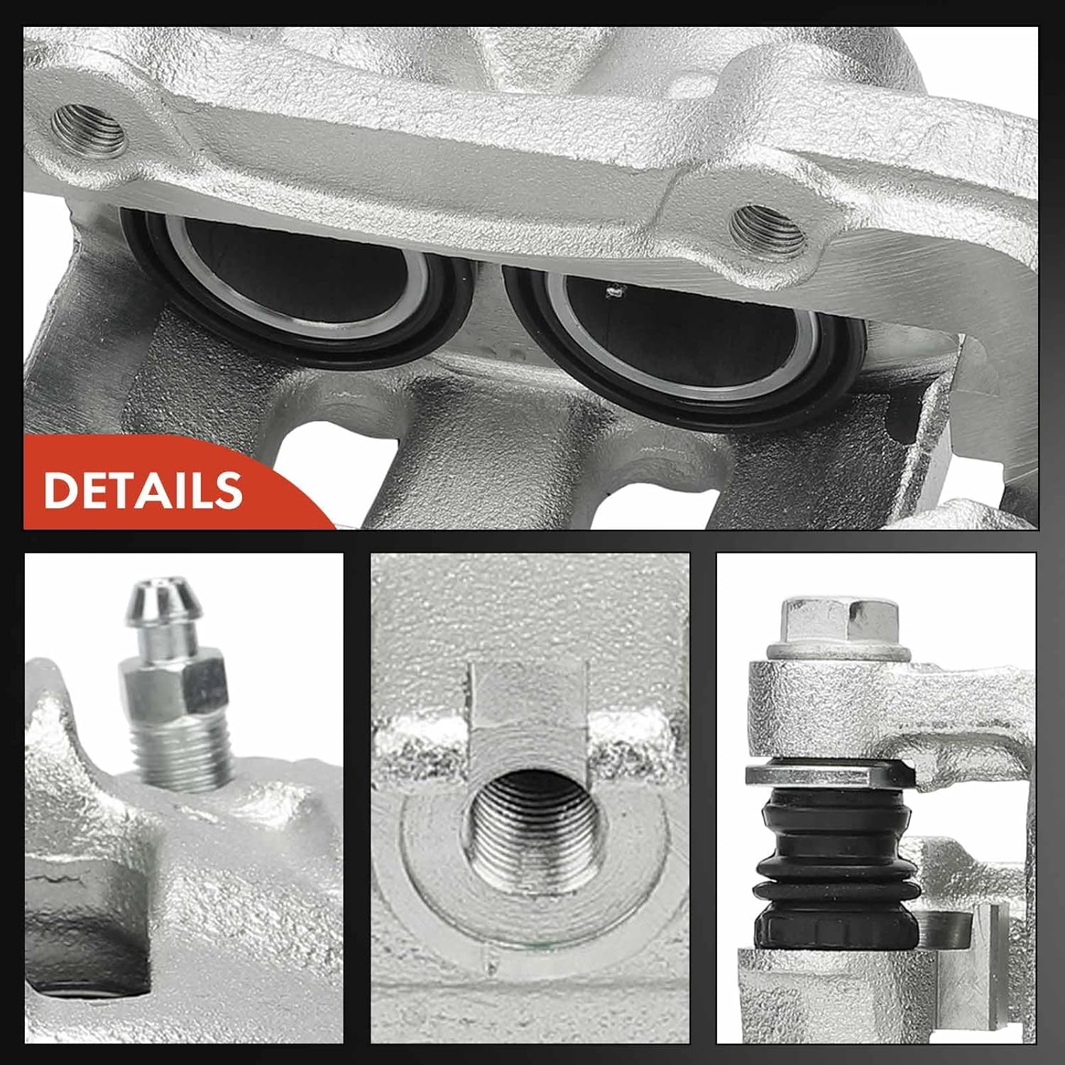 A-Premium Disc Brake Caliper Assembly with Bracket Compatible with Select Nissan Models - D21 1986-1989 V6 3.0L, Pathfinder/Van 1987-1988 - Front Right Passenger Side
