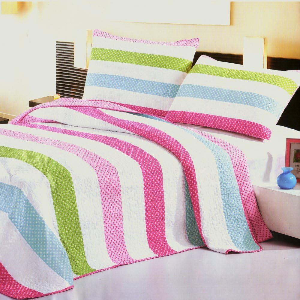 Blancho Bedding [Rainbow's Life] 3Pieces Polka Dot Printed