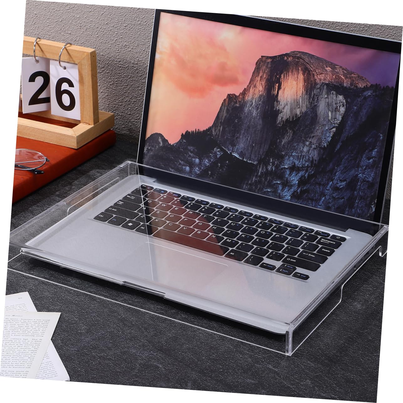 Gadpiparty Funda Protectora para Teclado de Acrílico Transparente, Antipolvo y Resistente a Arañazos, para Teclado de Escritorio y Hogar,