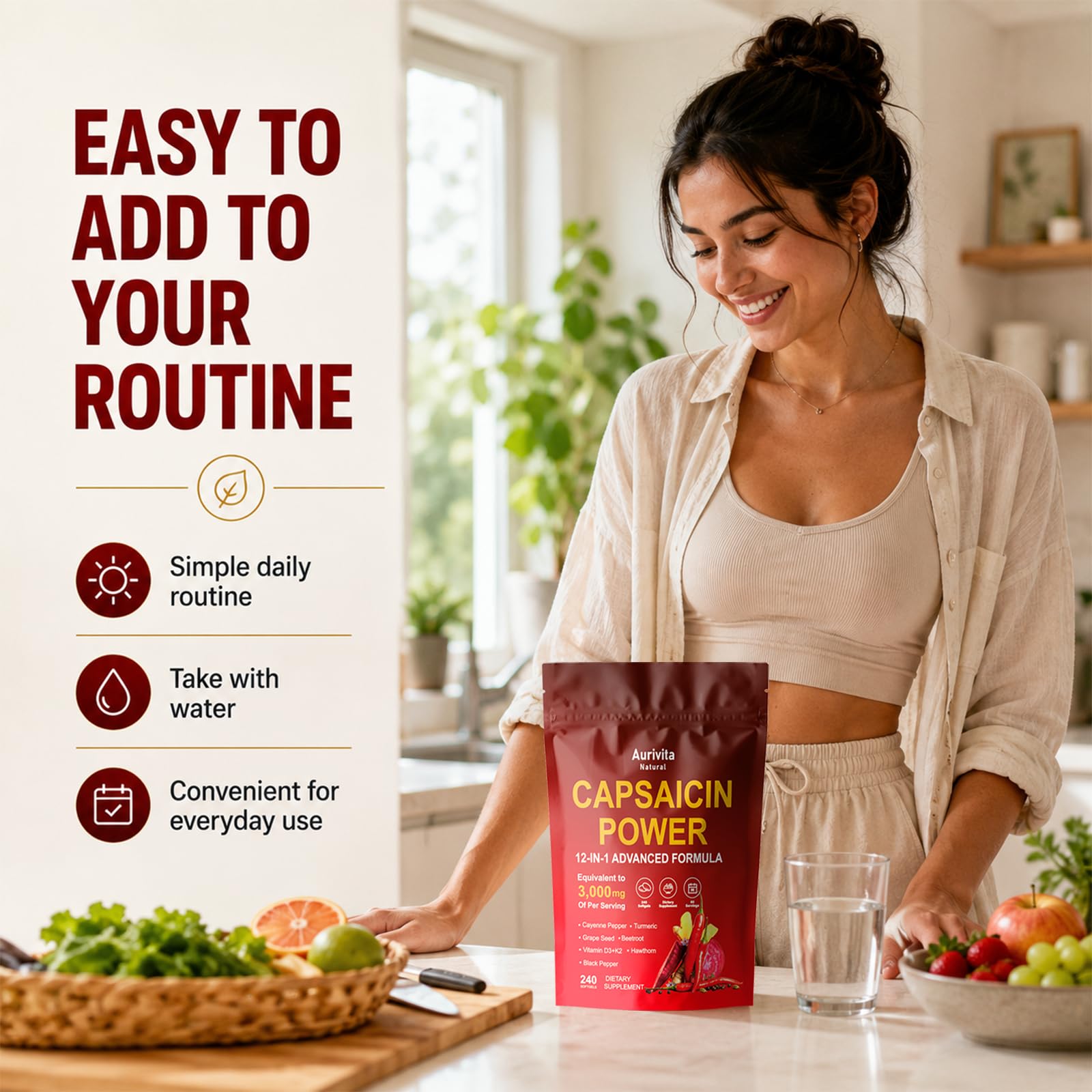 Aurivita Natural Capsaicin Softgels,Aurivita Natural Capsaicin Power,240 Capsules (1pcs) — Amazon image 7
