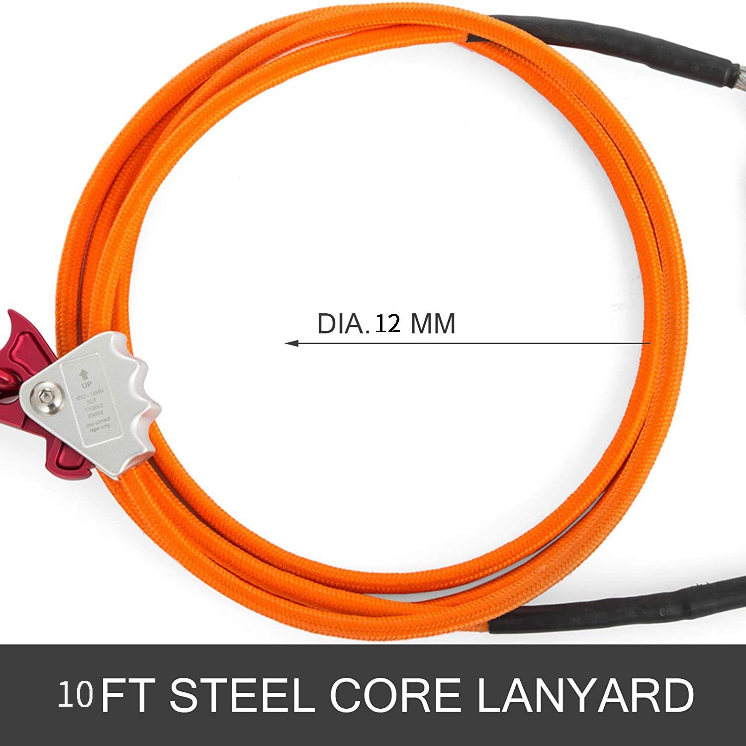 Kit de LíNea Flip de NúCleo de Alambre de Acero Cuerda de Posicionamiento de Escalada Ajustable para Arbolistas Escaladores Trepadores de áRboles Al Libre