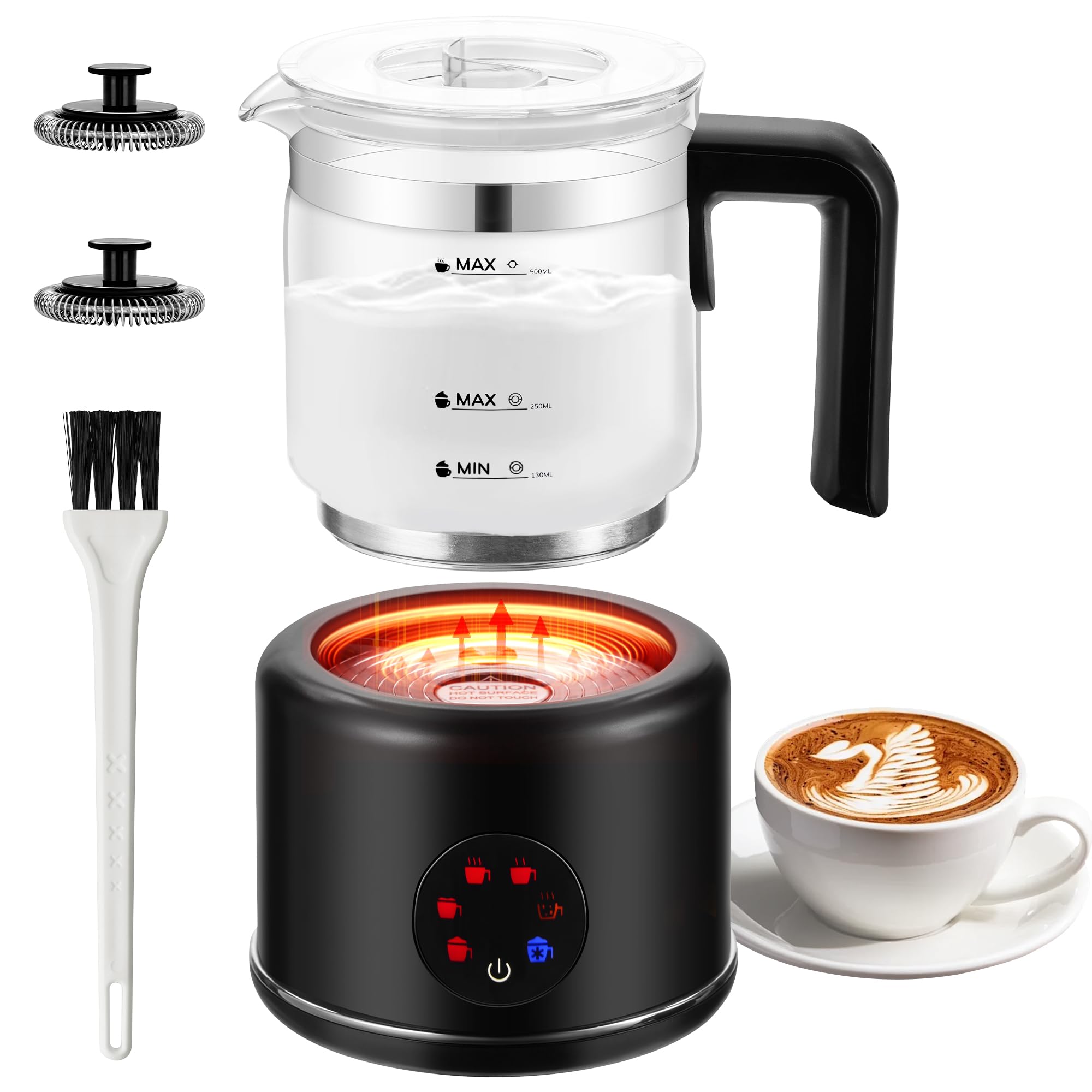 Amazon.com: JXXM Electric Milk Frother, 6 in 1 Milk Steamer,17oz