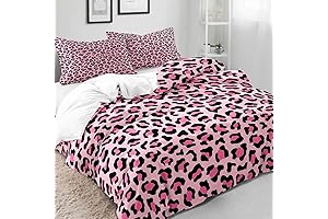 3PCS Pink Leopard Duvet Cover Queen: Your Dreamy Bedroom Haven