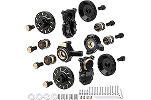 Hobbypark SCX 24 Upgrades Kit with Extended Wheel Hubs and Front Diff Cover