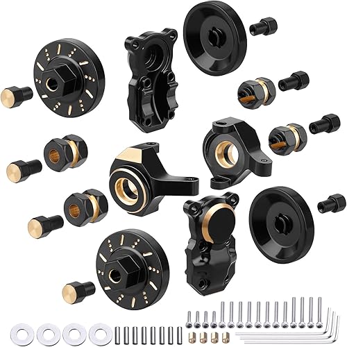 Miniatura 10 de Hobbypark Nudillos de dirección, pesos de rueda de diferencia, cubierta delantera y trasera, extendida de 0.276 in, adaptadores de cubos hexagonales