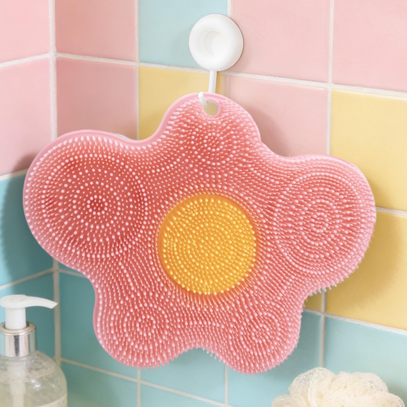 Scrubber Da Bagno In Silicone - Tappetino Per La Pulizia Dei Piedi Antiscivolo, Retro A | Strumento Per L'igiene Della Doccia Per Il Pavimento Del Bagno, La Parete, Le Donne, Il Relax Della Sp