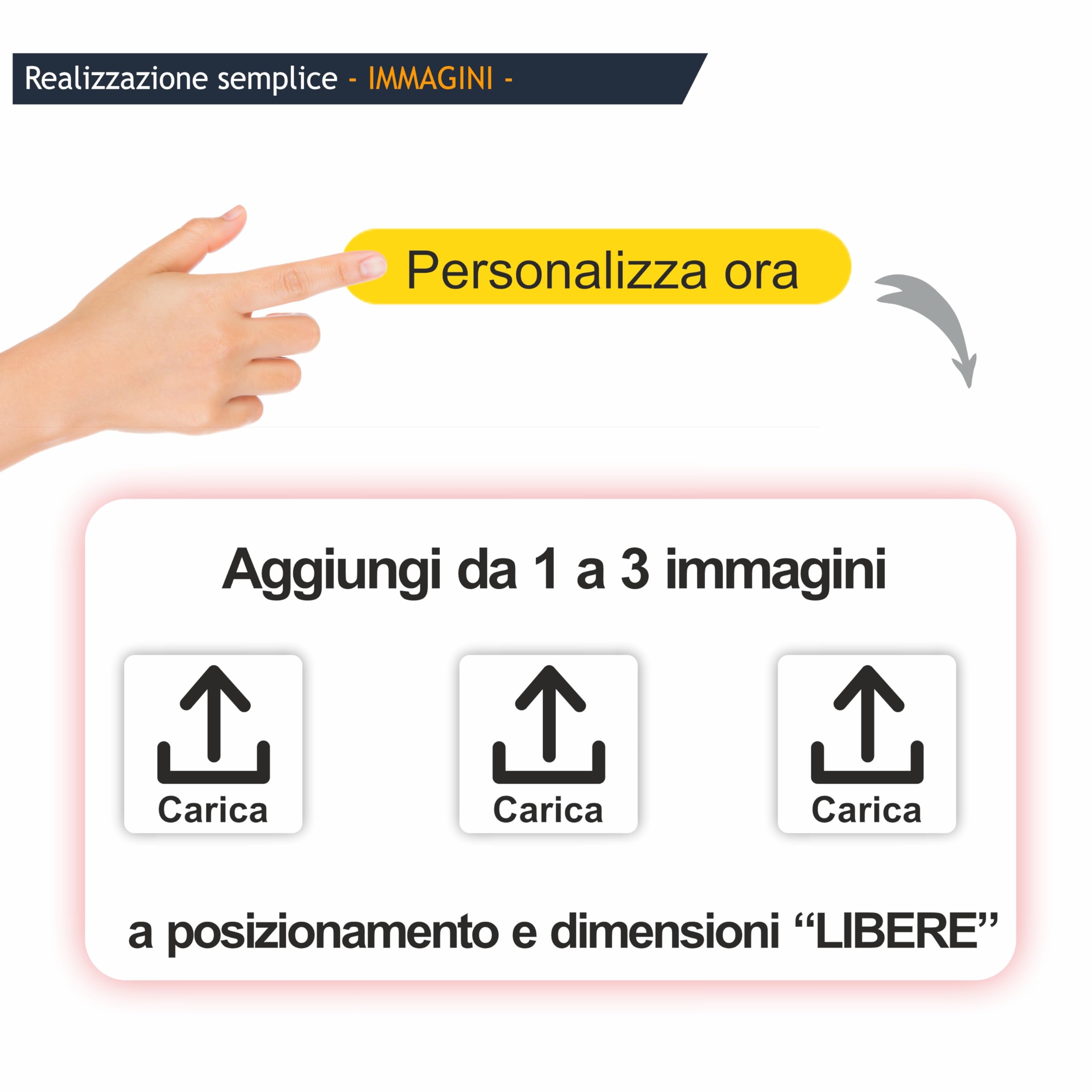 Mr Pubblicità - Striscione Personalizzato con Immagine, Logo o Testo - Banner in PVC Occhiellato per Esterni - Stampa Inclusa - Perfetto per Feste, Eventi o Pubblicità (70x100)