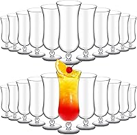 Vista 1 de Lallisa 24 vasos de plástico para huracanes de 15 onzas, resistentes a las roturas, de plástico transparente, de piña colada, vasos de cóctel