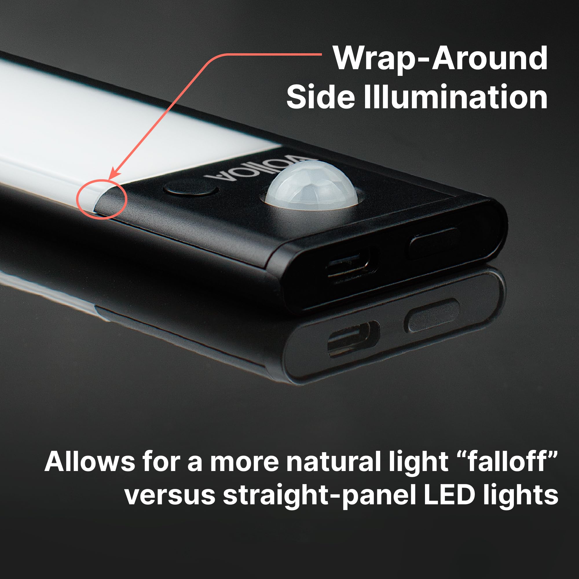 Modulo luminoso a LED compatto, versatile, ricaricabile, alloggiamento in alluminio, sensore di movimento e luce, luminosità regolabile, 3 temperature di colore (medie - 40 cm, argento)