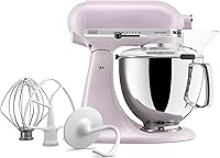 Vista 3 de KitchenAid Artisan Series - Batidora de pie con cabezal inclinable de 5 cuartos de galón, KSM150PS, flor silvestre