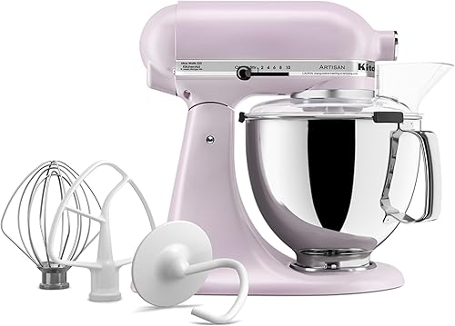 Miniatura 3 de KitchenAid Artisan Series - Batidora de pie con cabezal inclinable de 5 cuartos de galón, KSM150PS, flor silvestre