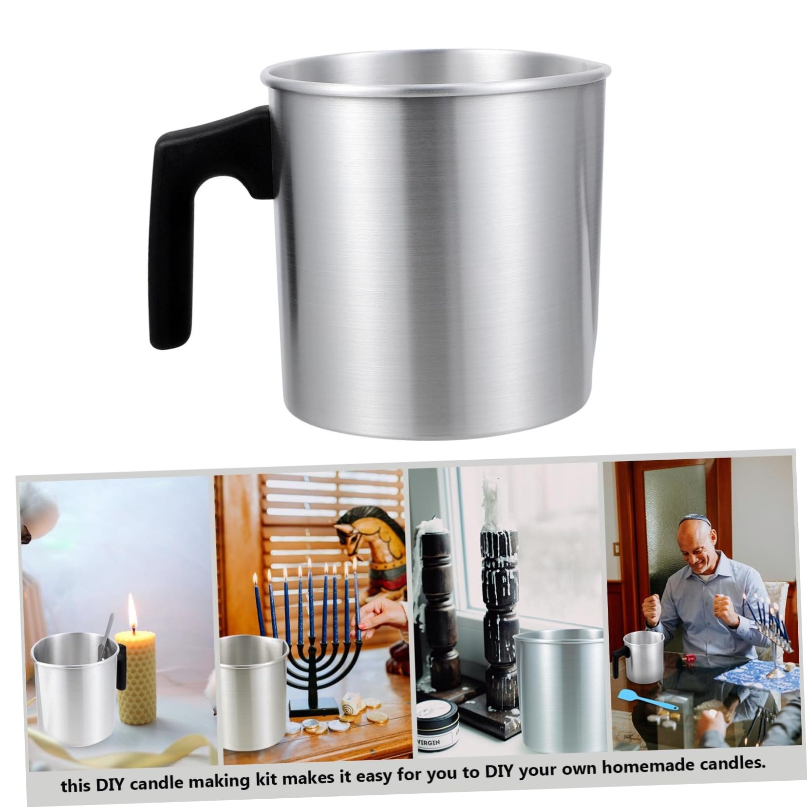 HOODANCOS Kit de Fabricación de Velas de Acero Inoxidable 1, 2 L, 1 Juego