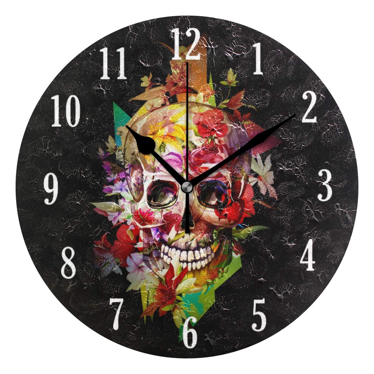 Mnsruu Orologio da parete con motivo a rose, 30,5 cm