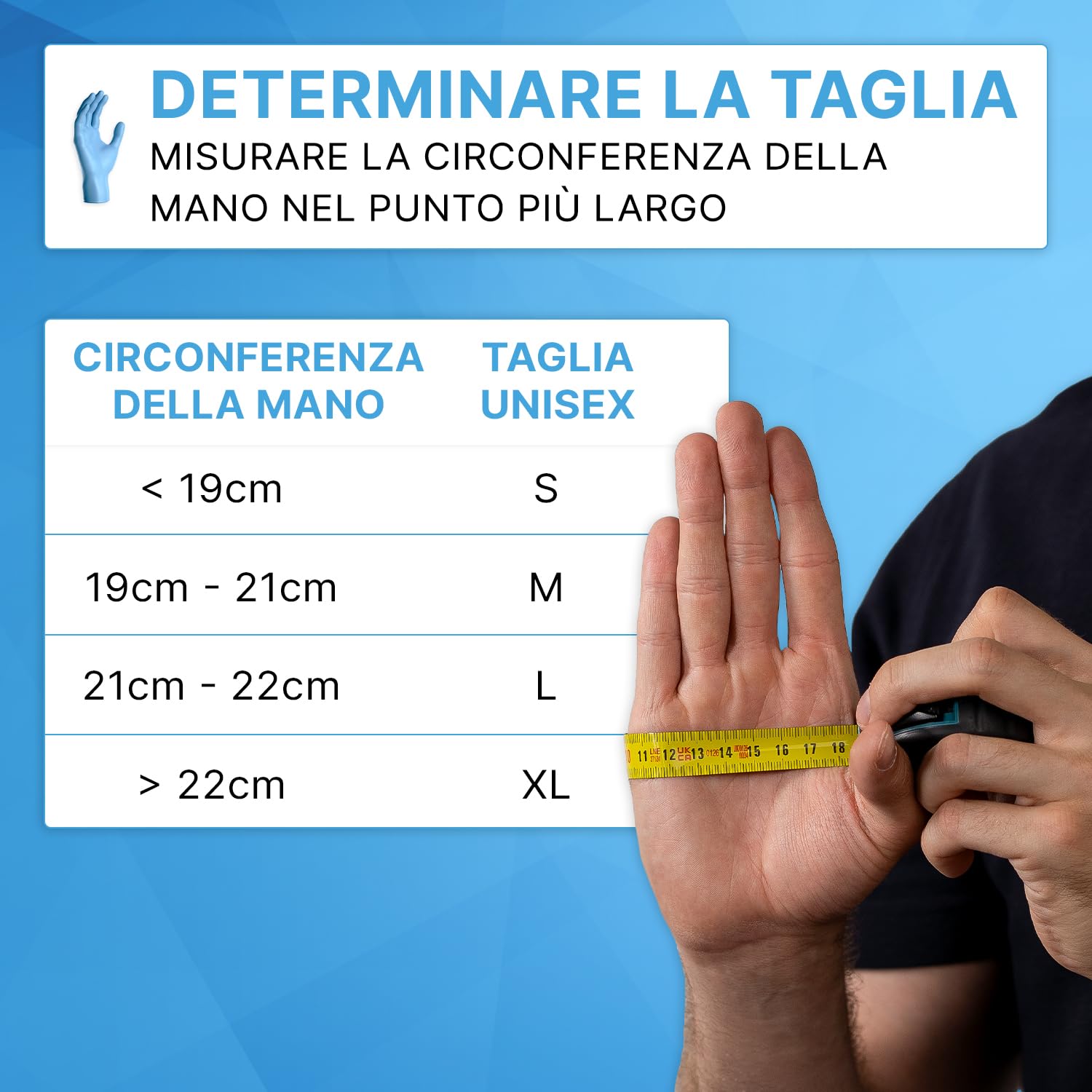 ARNOMED Guanti monouso blu extra forti, guanti in nitrile S, guanti nitrile spessorati 50%, 1000 pezzi, guanti nitrile senza polvere, guanti monouso nitrile senza lattice, taglie S, M, L & XL