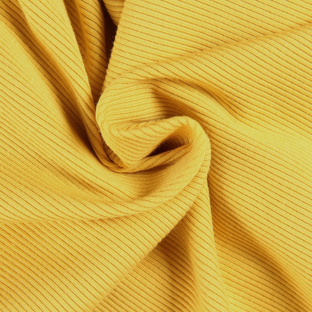 Roselux Women's Summer Scoop Neck Short Sleeve T-Shirts Ribbed Knit Slim Fitted Casual Basic Top - Image 2