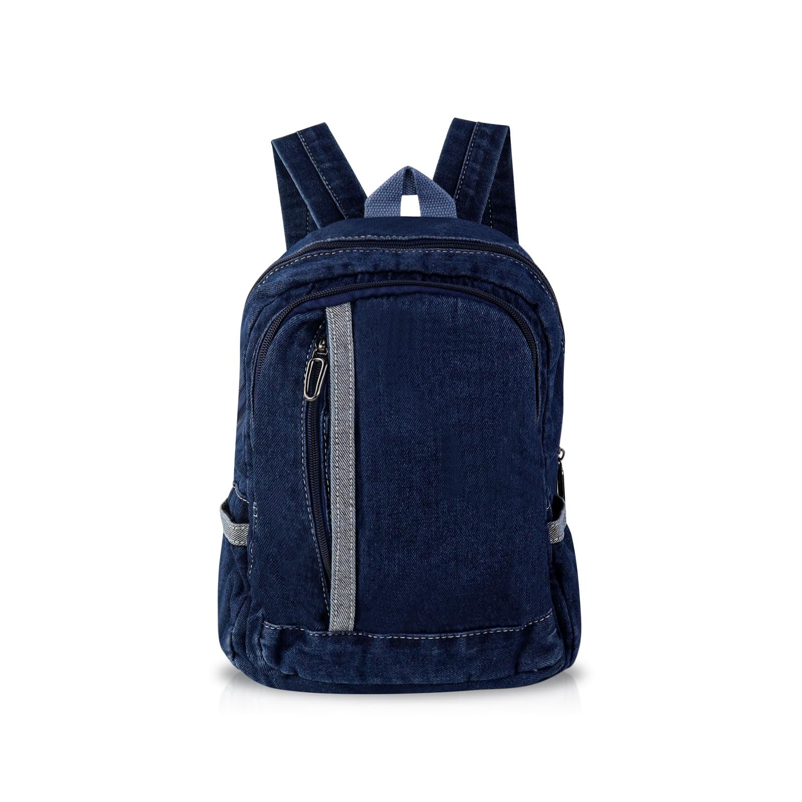 Denim, mały plecak damski, wielofunkcyjny, mały plecak dla kobiet, regulowany pasek na ramię, plecaki damskie do pracy i podróży (ciemnoniebieski)