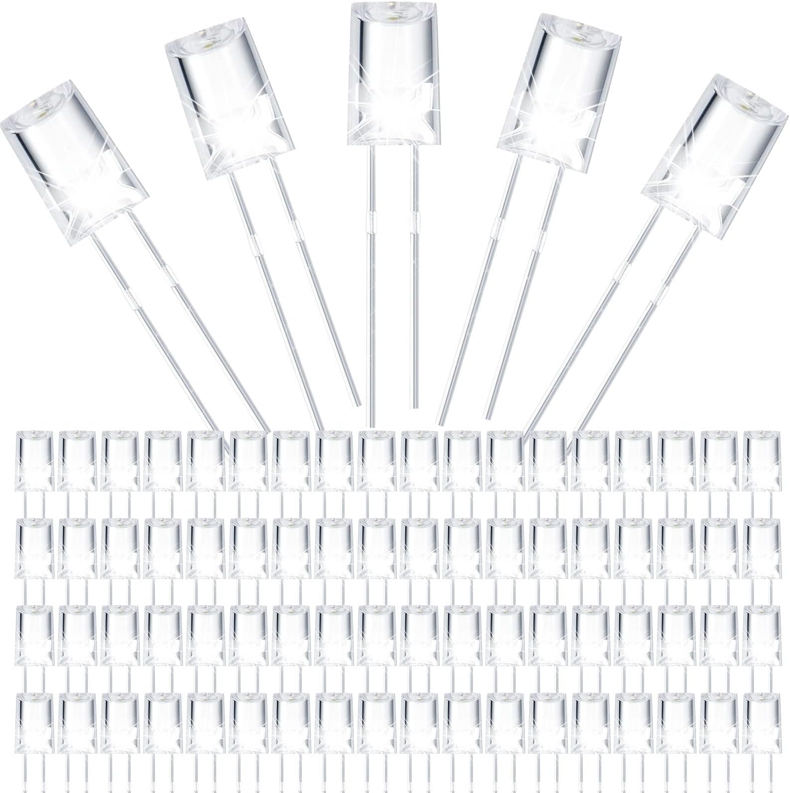 Mudder 400 Pcs LED 5mm Christmas String Lights Replacement Bulbs Energy ...