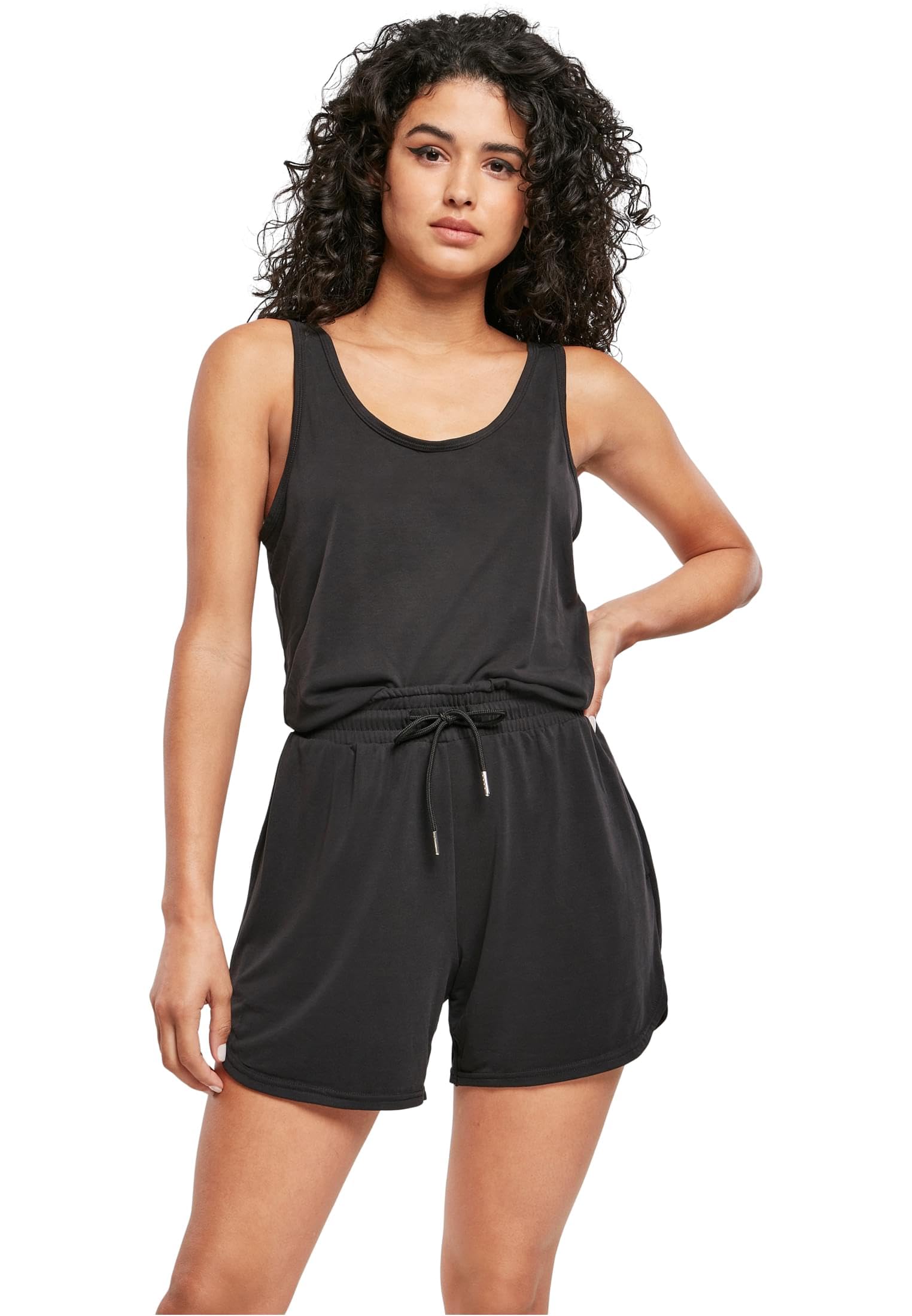 Urban Classics Damen Ladies Short Sleeveless Modal Jumpsuit