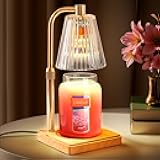 Marycele Candle Warmer Lamp with Timer Dimmer, Christmas Birthday Gifts for Mom Women Sister Her, House Warming Gifts, Thanksgiving Decorations for Office Room Home Decor, Clear Adjustable Wax Warmer