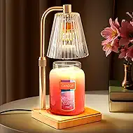 Marycele Candle Warmer Lamp with Timer, Wax Melt Warmer for Jar Candles, Christmas Birthday Gifts for Women Mom Sister Friend, House Warming Gifts for New Home Apartment Decor, Vintage Clear