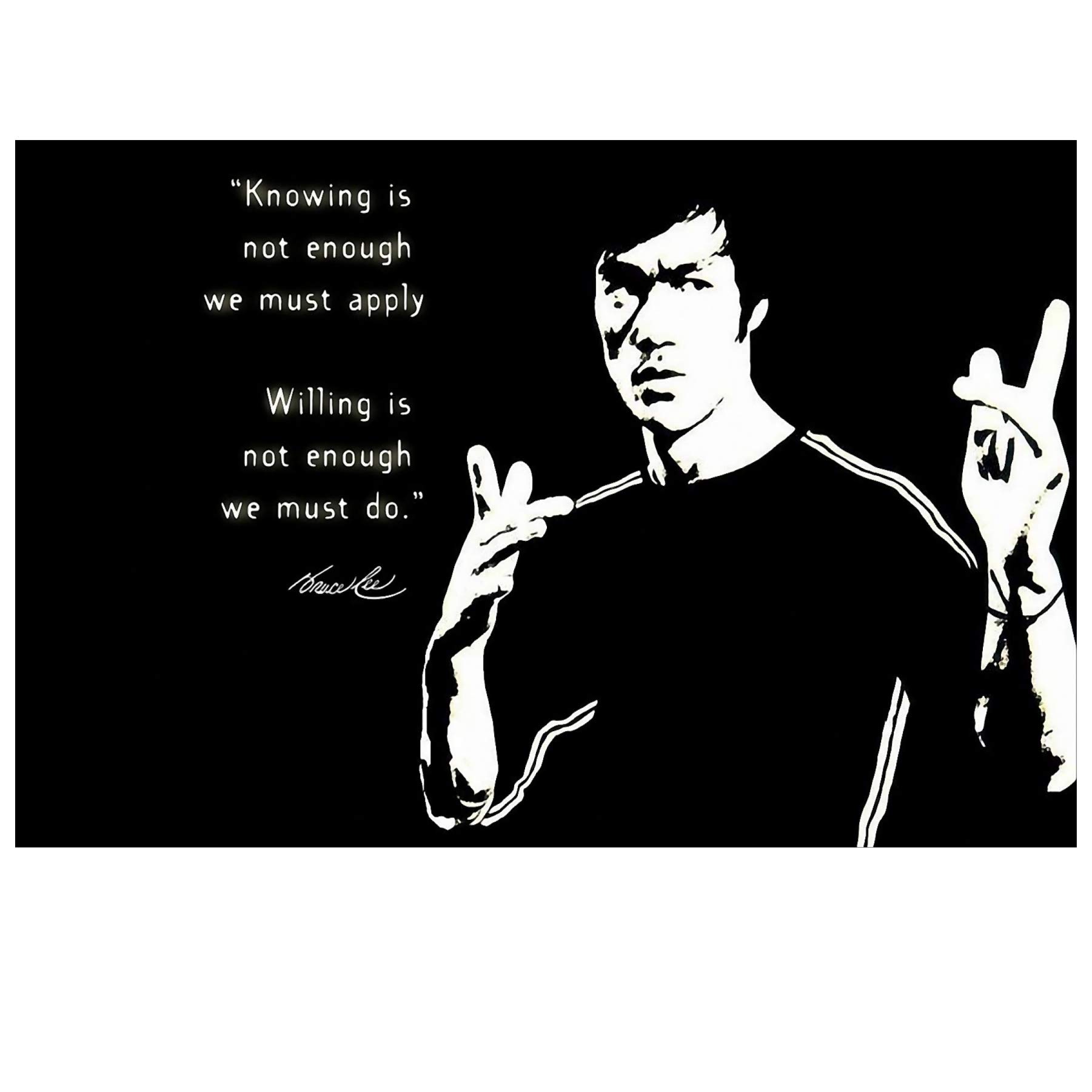 Sticker Yard Bruce lee Quote Inspirational| Quotes| Home | Poster for Room and Office (12x18-Inches, 300GSM Thick Paper, Gloss,