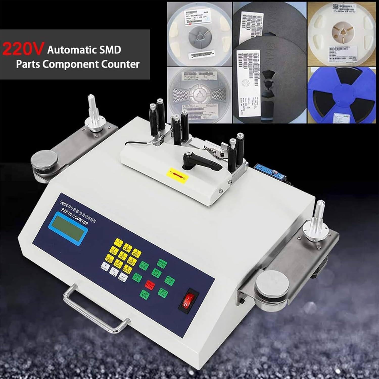Contatore Automatico di componenti, contatore di componenti SMT, Display LCD con rilevamento perdite per componenti a Nastro, intervallo di conteggio da 99999 a 9999,