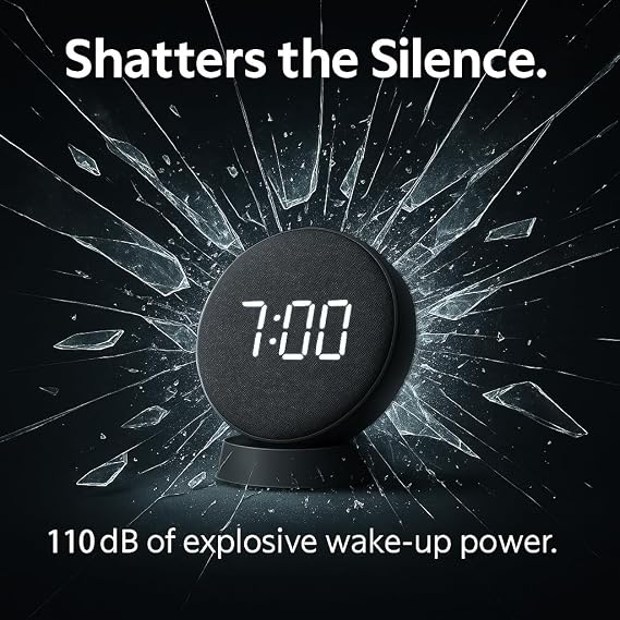 REACHER Loud Vibrating Alarm Clock with Bed Shaker for Heavy Sleepers | Loud alarm with bed shaker, 3 wake modes, rechargeable battery, travel-friendly for deep sleepers, Hearing Impaired, Deaf