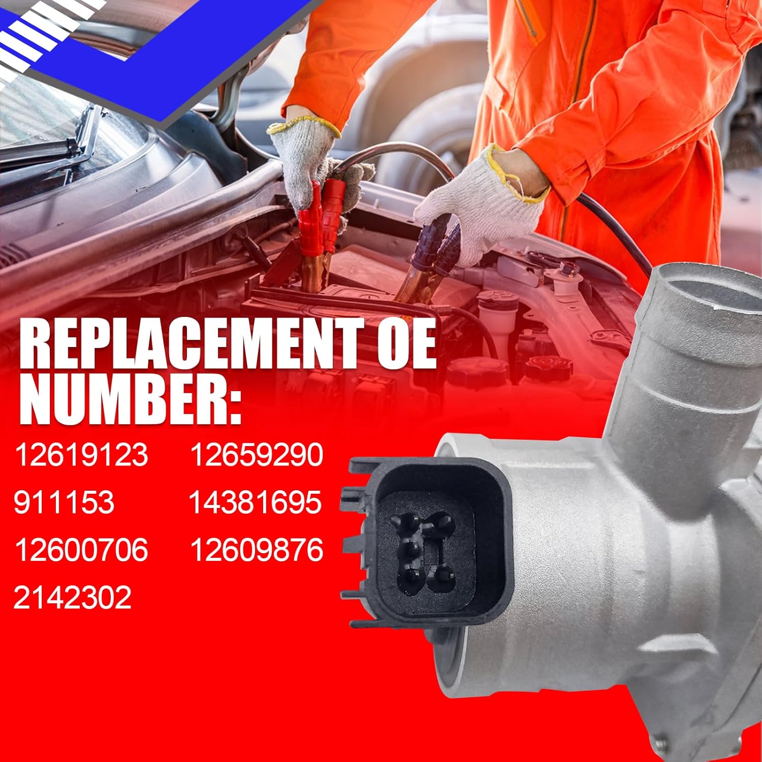 SMMS 911-153 Secondary Air Injection Check Valve Compatible with Chevy Buiick Carlo Impala LS LT Monte Coupe Lucerne CX CXL, Replaces OE: 12619123 12659290, New