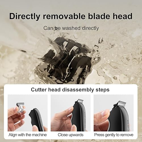 Miniatura 7 de Cortapelos y recortadora de pelo recargable inalámbrica, recortadora de barba para hombres, recortadora de barba ajustable con 5 peines límite, kit