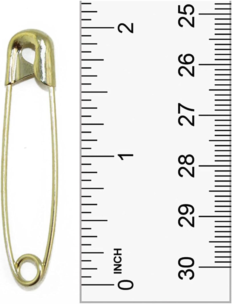 Gold Large Safety Pins Bulk Size 3-2 Inch 1440 Pieces Premium Quality