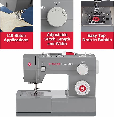 Miniatura 4 de Singer 4432 - Máquina de coser de alta velocidad resistente
