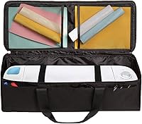 Vista 1 de Bolsa de transporte compatible con Cricut Explore Air y Maker, bolsa impermeable compatible con Cricut Explore Air y suministros (negro, 1+1)