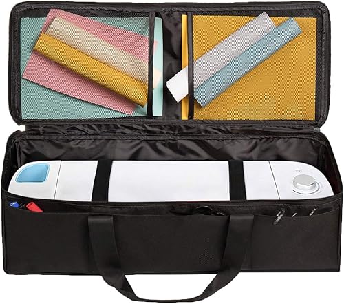 Miniatura 2 de Bolsa de transporte compatible con Cricut Explore Air and Maker, bolsa de mano impermeable compatible con Cricut Explore Air y Supplies (negro, 1+1)